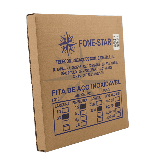 FITA DE AÇO 304 -3/4X0,5- ROLO 30mts