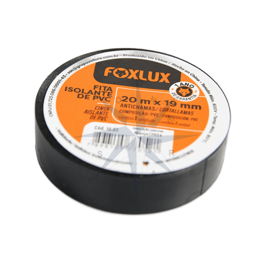 FITA ISOLANTE DE PVC (PRETA) 20m x 19mm