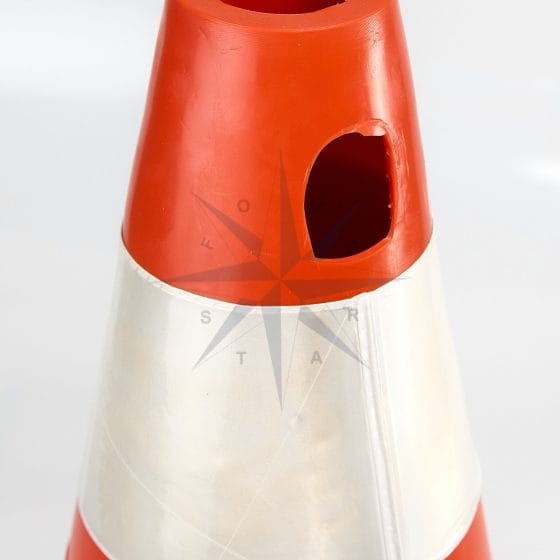 CONE FLEXIVEL (LARANJA/BRANCO) REFLETIVO 50CM