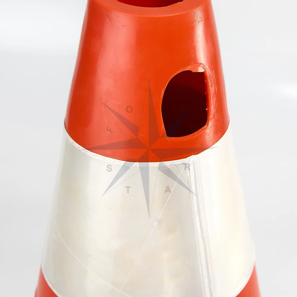 CONE FLEXIVEL (LARANJA/BRANCO) REFLETIVO 50CM