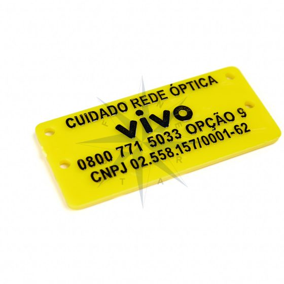 PLAQUETA IDENTIFICAÇÃO DE REDE ÓPTICA (VIVO)