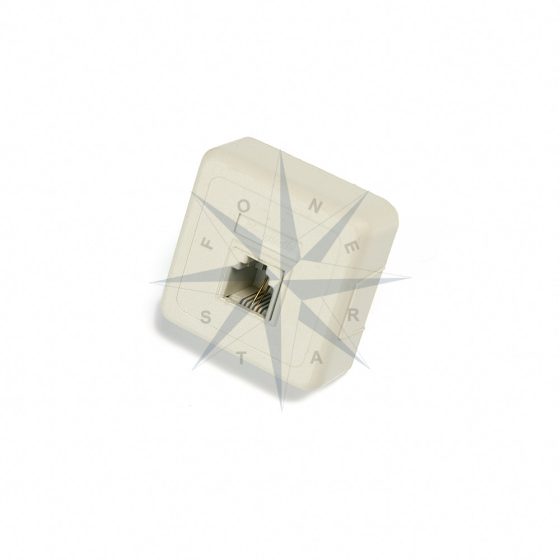 PINO MODULAR SOBREPOR RJ-11 (BEGE)
