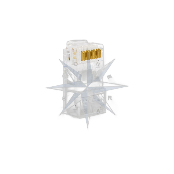 CONECTOR MACHO RJ-45 100UN
