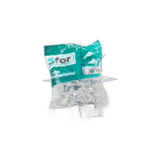 FIXA FIO COAXIAL BRANCO 7mm 100UN