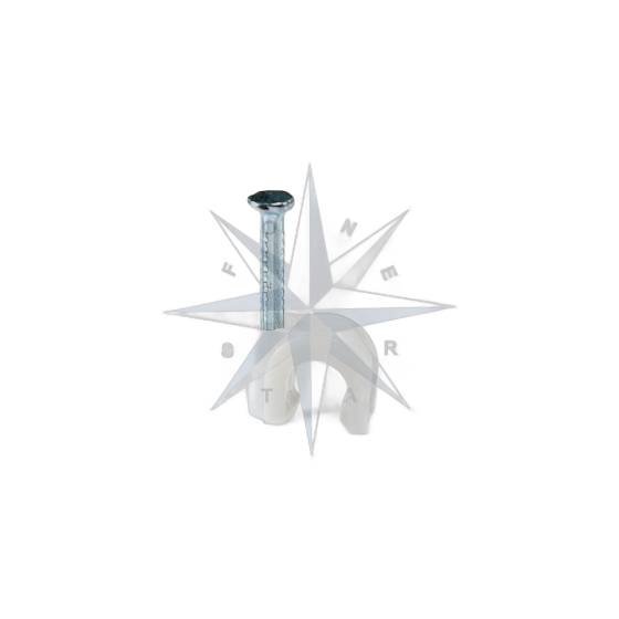 FIXA FIO COAXIAL BRANCO 7mm 100UN
