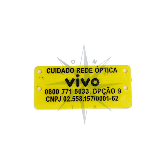 PLAQUETA IDENTIFICAÇÃO DE REDE ÓPTICA (VIVO)