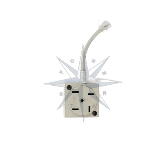 TOMADA 4 PINOS PARA TELEFONE COM RABICHO (CINZA)