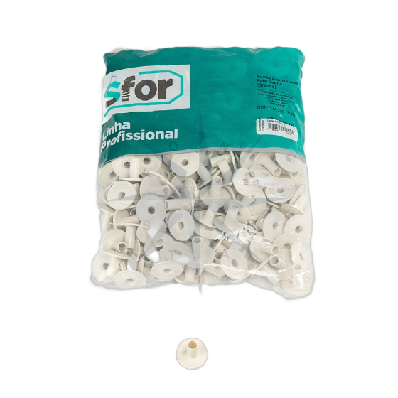 BUCHA DE ACABAMENTO PARA CABOS 10mm (BRANCA) 250UN